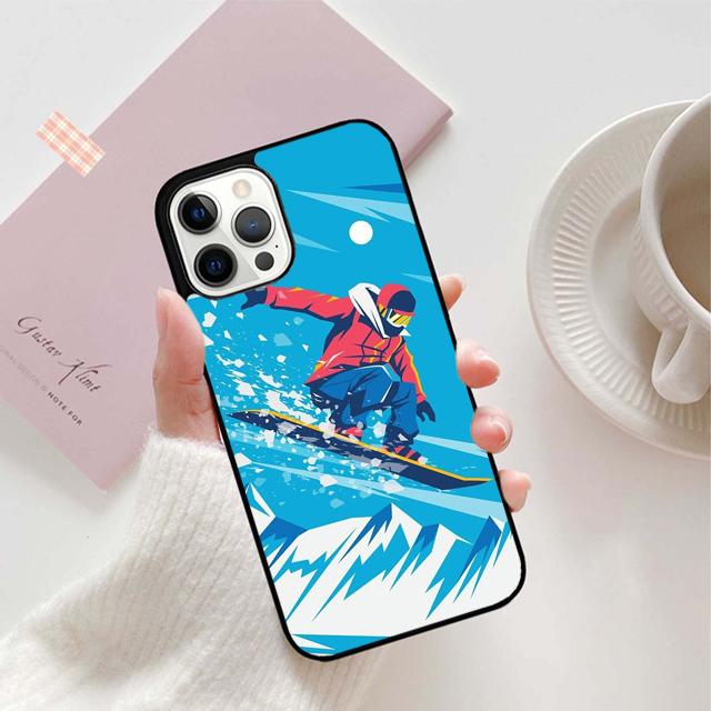 Чехол для телефона Ski Neige Snowboard для iPhone 17 Air 15 16 16e 11 12 13 14 Pro Max Чехол для iPhone 17 Air Max Plus coque Fundas