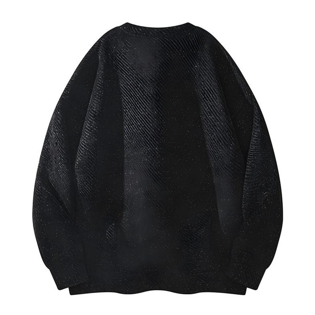 Мужское худи свободного кроя спортивного стиля с круглым вырезом, однотонный топ без капюшона в стиле ленивый ветер