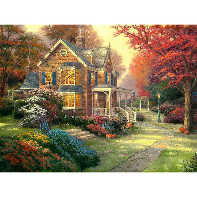 Полная 5D алмазная живопись «Кленовые листья осенью» DIY Алмазная вышивка Алмазная мозаика Наборы для вышивки крестом Домашний декор Подарок