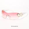 Trendy Heart-Shaped Rimless Sunglasses - European & American Style