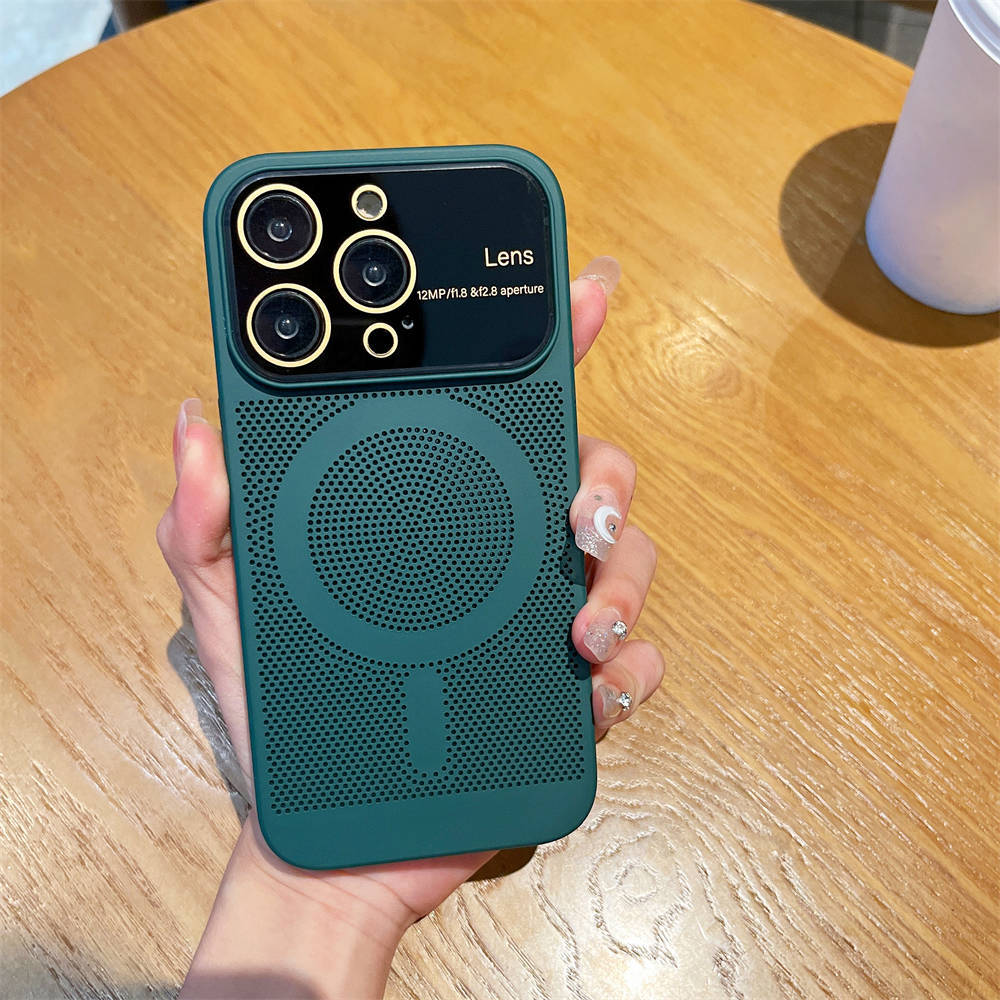 Охлаждающее рассеивание тепла для чехла Magsafe для iPhone 13 14 Pro Max 12 Pro 11 14Plus, пленка для полной камеры, металлический жесткий ультратонкий чехол