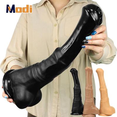 Конские дилдо для женщин Огромный монстр Мустанг Пенис Мягкий мастурбатор Животный член Лесбийская анальная пробка Гей секс-инструменты