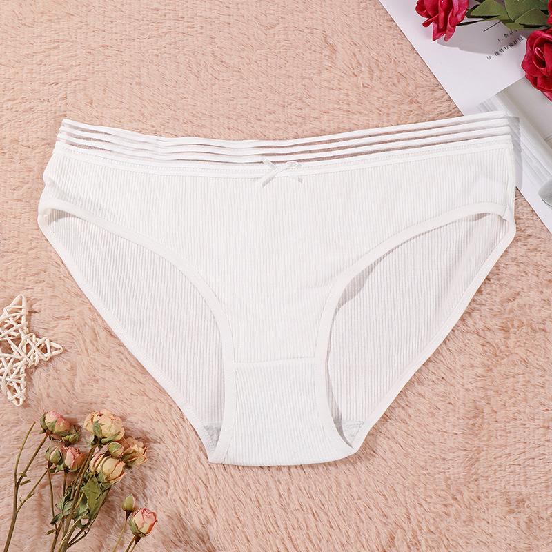 CFSC Women's Large Size Underwear Solid Color Print Underwear