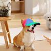 Dog Propeller Hat With Ear Holes Colorful Dog Bucket Baseball Caps Comfortable Rainbow Helicopter Top Hat For Poodle Puppy