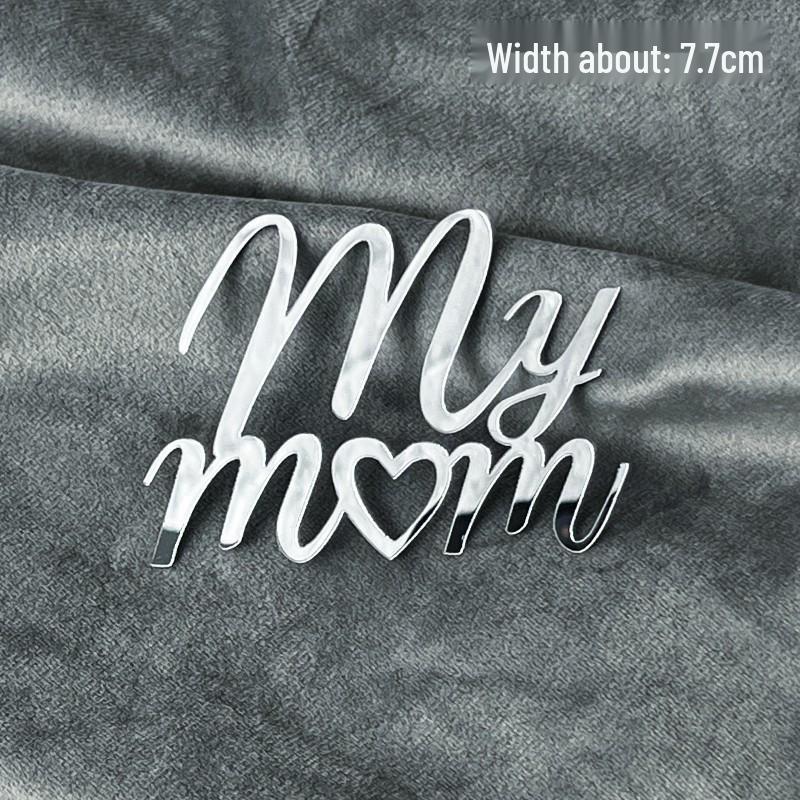 Acrylic Cake Topper - Happy Birthday Mom & Dad, Mother's/Father's Day Decoration