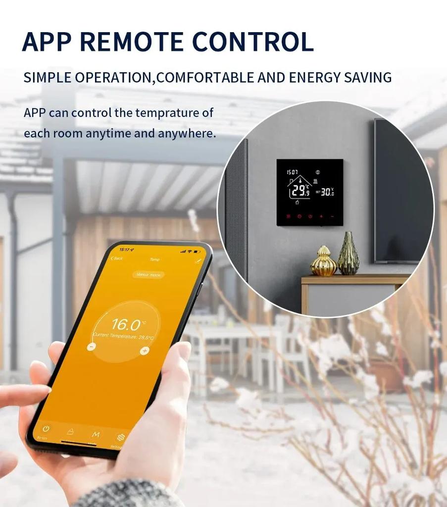 Smart Thermostat Wifi Tuya Warm Electric Floor Heating Temperature Controller Water/Gas Boiler Smart Life Work With Alexa Alice