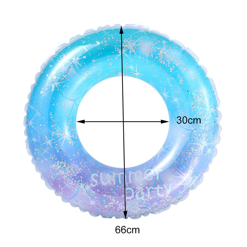 Inflatable Swim Ring Tube for Kids Adult Fluorescent Life Ring Buoy Swimming Pool Float Inflatable Child Swim Laps Random Color
