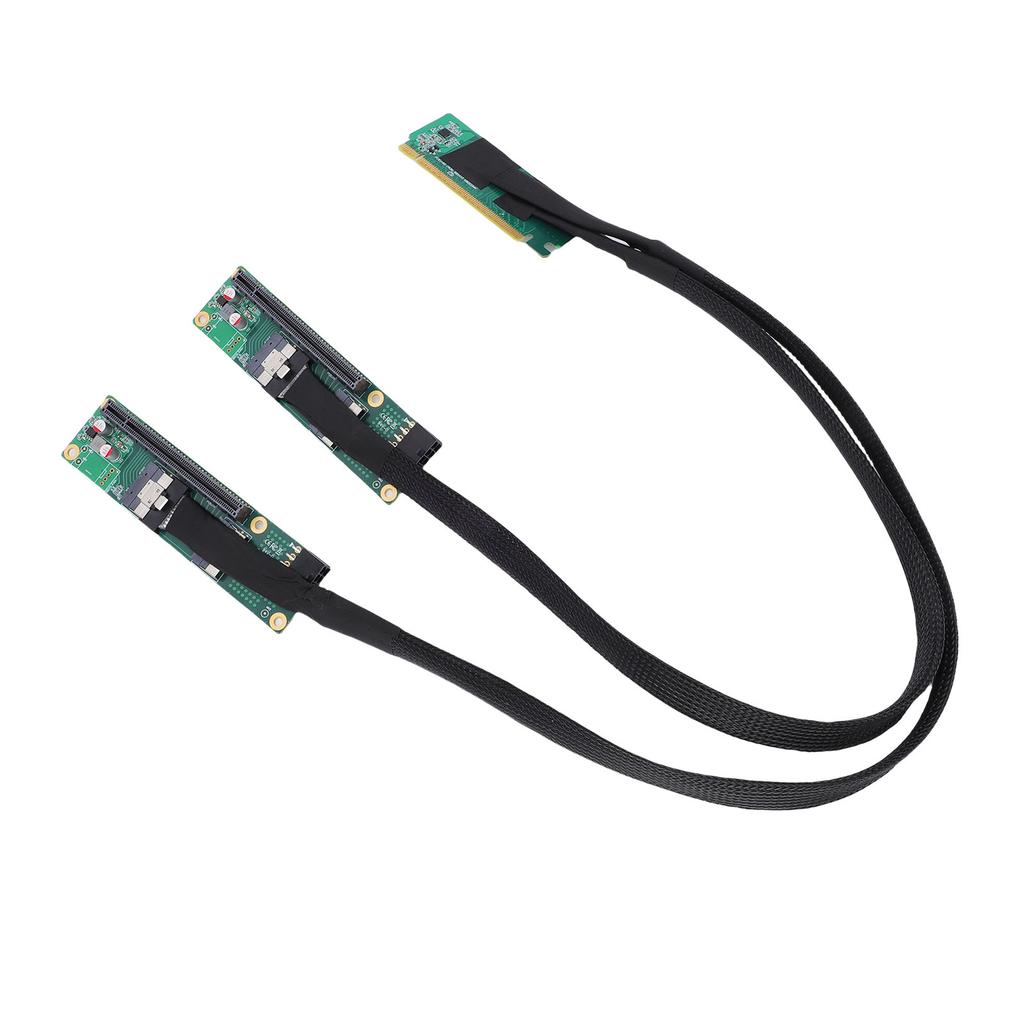 Кабель-адаптер PCIe 4.0 X16 на SFF 8654 X2 Высокопроизводительный PCIe 4.0 на SFF 8654 Сплит-удлинитель для компьютерных материнских плат