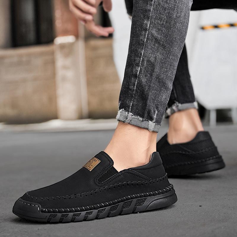 38-46 Уличная кожаная обувь Мужские кроссовки для хайкинга Обувь для вождения автомобиля Кожаная обувь большого размера Ботильоны