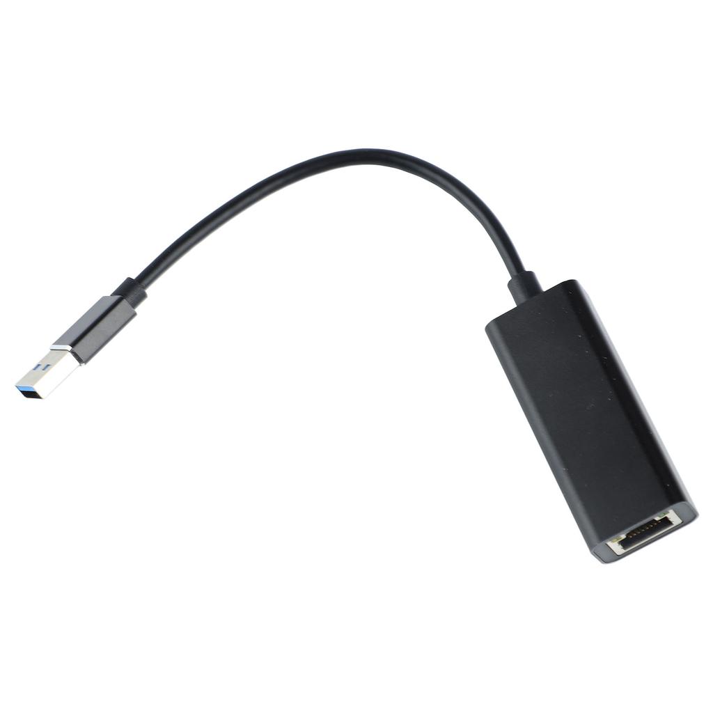 USB C to Ethernet Adapter With Light USB Type C to RJ45 Gigabit Cable Converter for Tablet Black