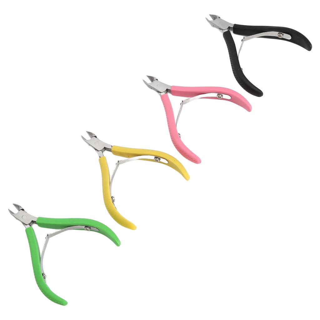 Кусачки для ногтей, триммер, нержавеющая сталь, 4 цвета, нескользящая силиконовая ручка, средство для удаления омертвевшей кожи