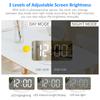 Vibrating Alarm Clock Digital Mirror Alarm Clock with Large Clear Screen Adjustable Brightness Dual
