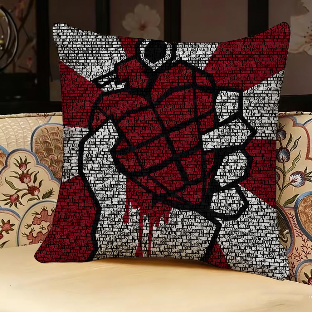 GGreen ROCK Day BAND Pillow Case Pillowcase Doublesided Printed Sofa Cushion Bedroom Headboard Pillow