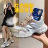 Breathable Heightening Dad Shoes Women 2025 Summer Mesh Thin Lightweight Non-slip Sports Casual Shoes Muffin Commuter Shoes