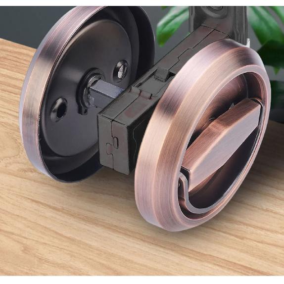 Invisible Recessed Door Lock Stainless Steel Handle Keyless Mechanical Outdoor Fire Proof Home Security Hardware