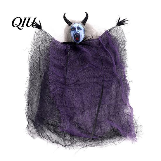 Horror Haunted House Props Halloween Hanging Ghost Decoration, Spooky Scary Gauze Outdoor Porch Eaves Decor for House, Indoor Party Themed Photography