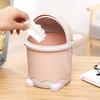 Настольный мусорный бак с крышкой Мини-мусорный бак на столе Креативный домашний журнальный столик для гостиной Маленькая корзина для бумаг Инструмент для хранения бытового мусора
