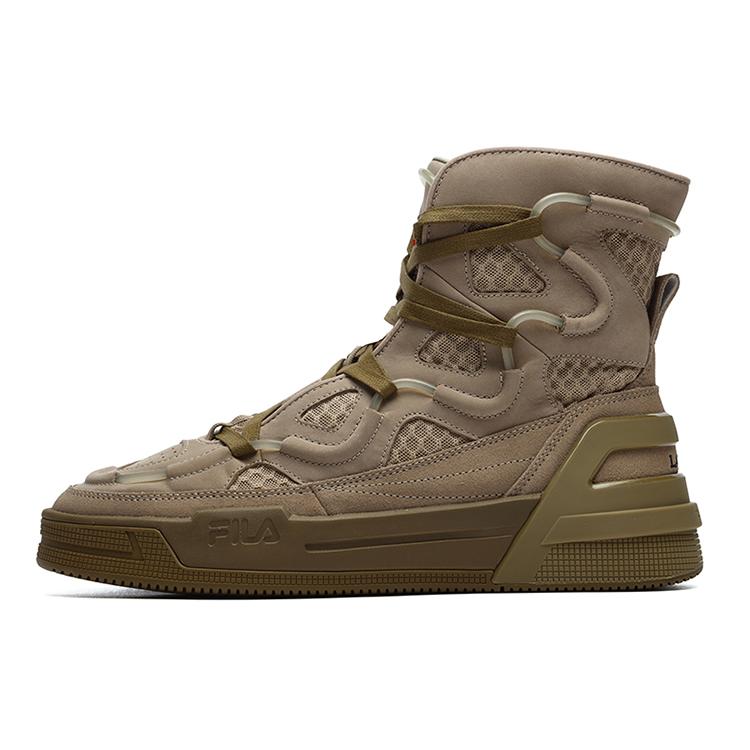 Lanvin x FILA Salto Nougat Высокие Кеды для Скейтборда Мужские Коричневые F12M144143FNG