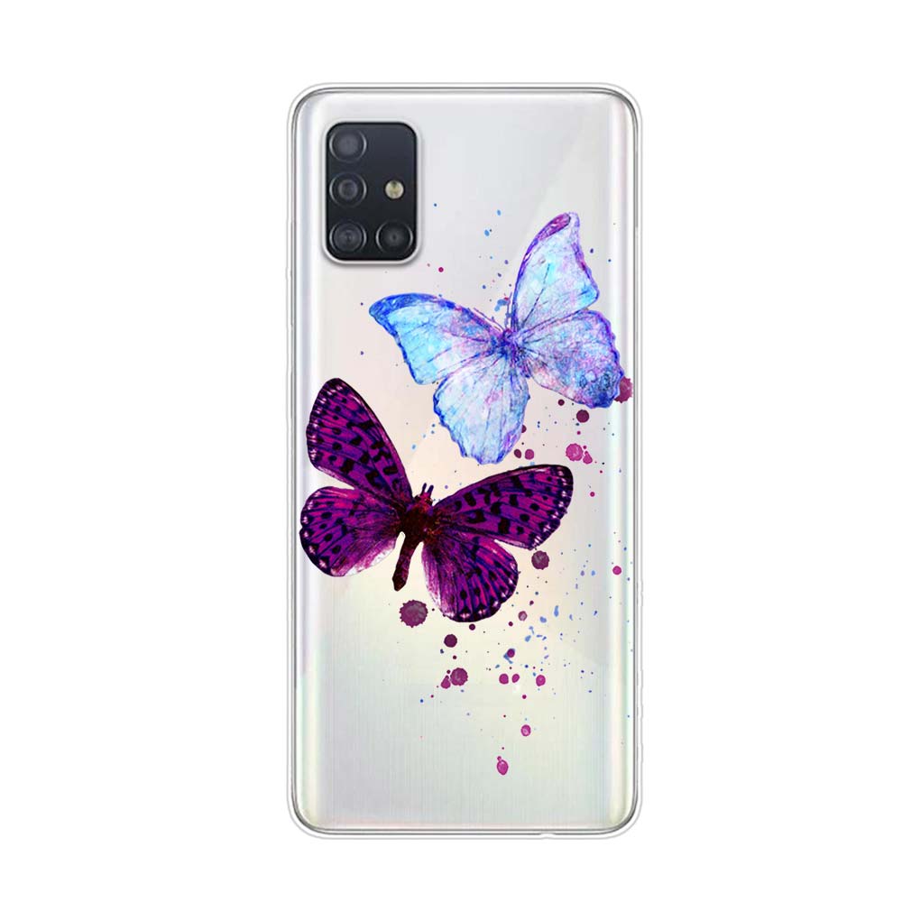 Красивая бабочка для Samsung Galaxy A01 A11 A12 A22 A21S A31 A41 A42 A51 A71 A32 A52 A72 A02S силиконовый чехол для телефона