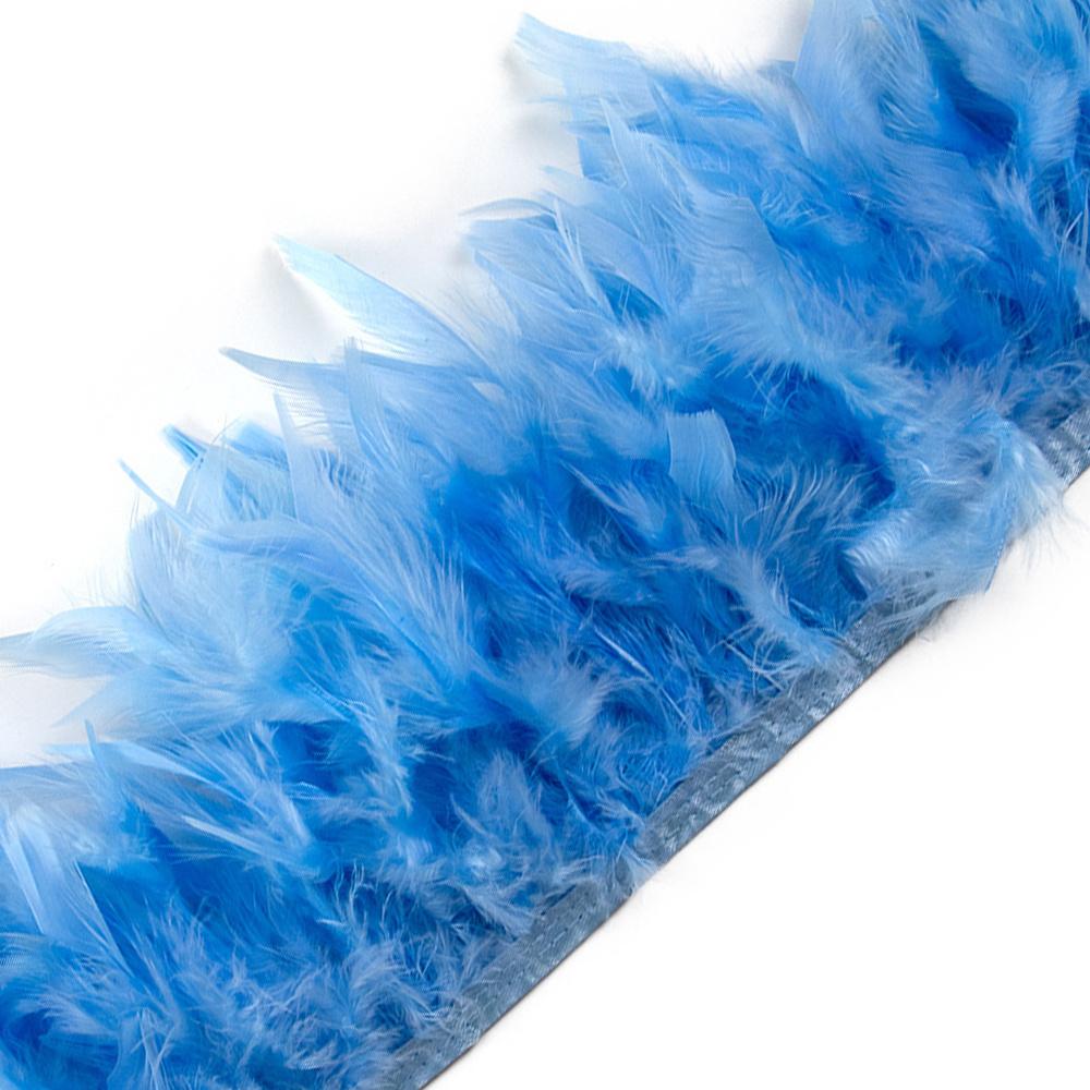Перья 2 метра Натуральные индюшиные перья Отделка Бахрома Высота 10-15 см Свадебная одежда Украшение платья DIY Лента из перьев Швейные поделки
