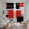 2 шт. HD цифровые красные цветные блоки геометрические минималистские шторы для украшения дома стиль украшения гостиной спальни штанга C