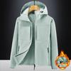 Men's Wind & Waterproof Plus Velvet Soft Shell Jacket - Thick, Large Size for Autumn/Winter