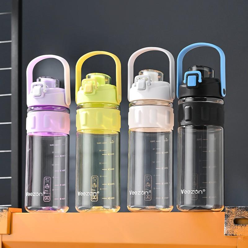 730ml Leak-Proof Plastic Water Bottle With Handle Adults Outdoor Gym Office Use
