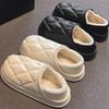 Winter Cotton Slippers Women's Bags and Couples Wear Plush Shoes with Plush Home Shoes Supermarket Stalls