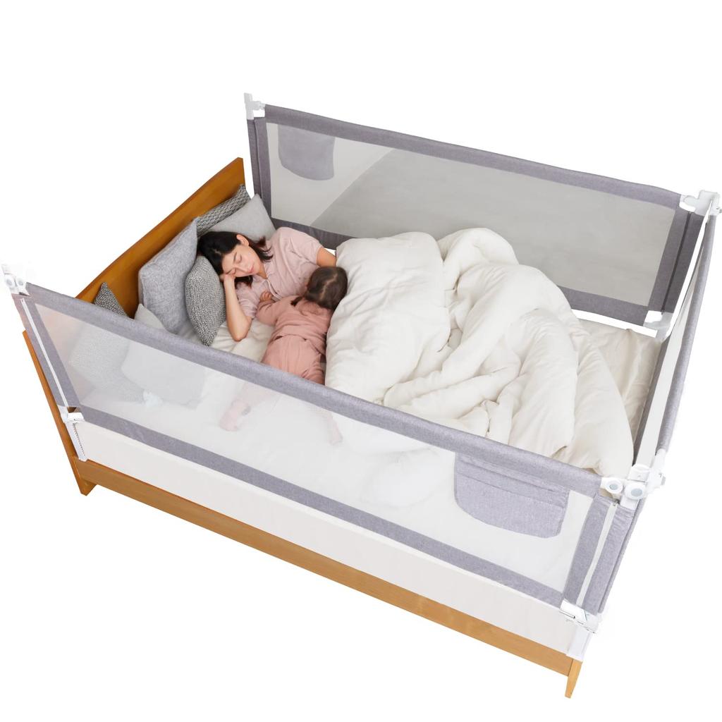 BabyGoo Обновленная версия, под контролем педиатра, Защита для кровати для младенцев, Сделано японским производителем, Забор для кровати, Проверено на безопасность, Доступно в 8 размерах, Высокий