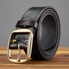 Ретро Ремень из Натуральной Коровьей Кожи Мужской Ремень из Чистой Коровьей Кожи Первого Слоя Повседневный Британский Молодежный Ремень Для Среднего Возраста