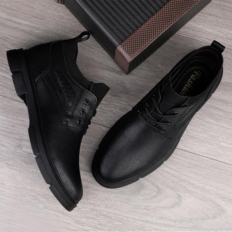 Genuine Leather Boots New Fashion Men'S Motorcycle Boats Comfortable Sports Ankle Boots Male Winter Plush Snow Footwear Sneakers