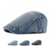 Denim Beret Hat Newsboy Caps for Men Cotton British Vintage Beret Men's Driver Forward Hat Gatsby Painters Hats Visor Hats Boina