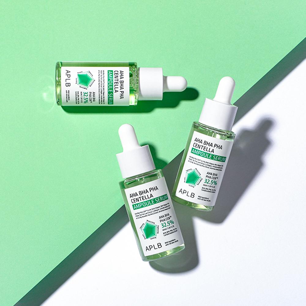 APLB AHA BHA PHA Набор центеллы: Крем для лица + ампульная сыворотка + эссенция-мист + тоник для лица в сочетании с комплексом Centella 3X