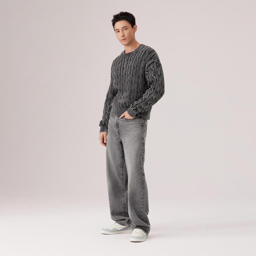 Levi's Мужской свитер Carmel с косами, цвет Phantom Black 0058W-0002