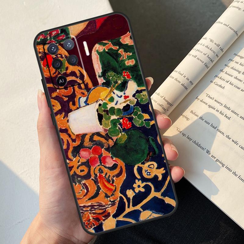 Художественный чехол-картина Анри Матисса для Oppo A58 A98 A78 A18 A38 A60 A80 A40 A77 A57 A17 A74 A54 A94 A96 A76 A16 A15 A5 Pro