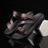 Men Summer Sandals Outdoor Casual Sport Slippers PU Leather Non-slip Breathable Roman Shoes Beach Flip-Flop Garden Shoes