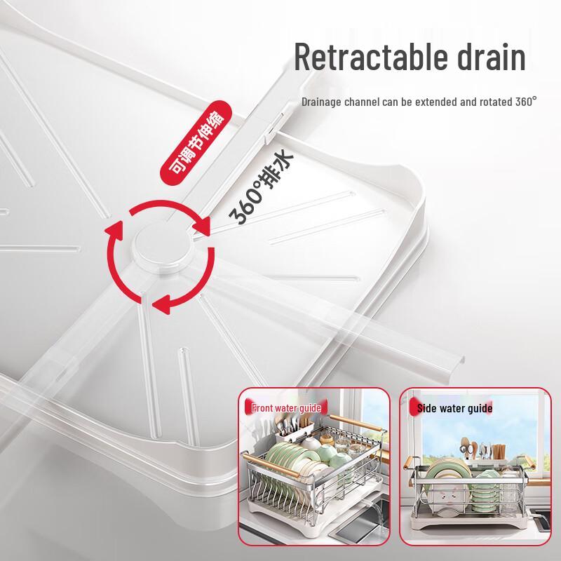 Кухонная сушилка для посуды из нержавеющей стали 304