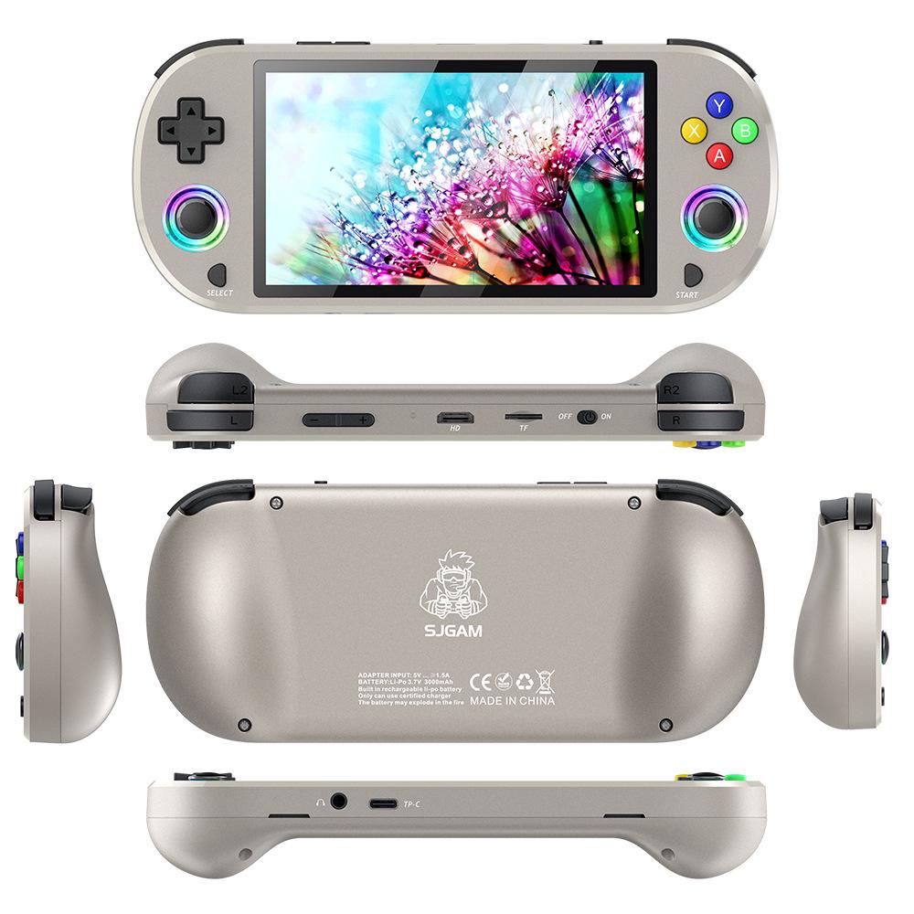 Портативная игровая консоль M22PRO с беспроводным контроллером - Классика ретро PS1 для двух игроков, Эффекты радужной подсветки