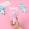 Cute Cartoon Handheld Fan Mini Pocket Fan Summer Cooling Fan Manual Press Fan  Kids