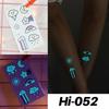 Little Sexy Cute Tattoo for Women Glowing Dark Taty Waterproof Fake Tatoo Luminous Tattoo Stickers Body Art Cartoon Tattoo