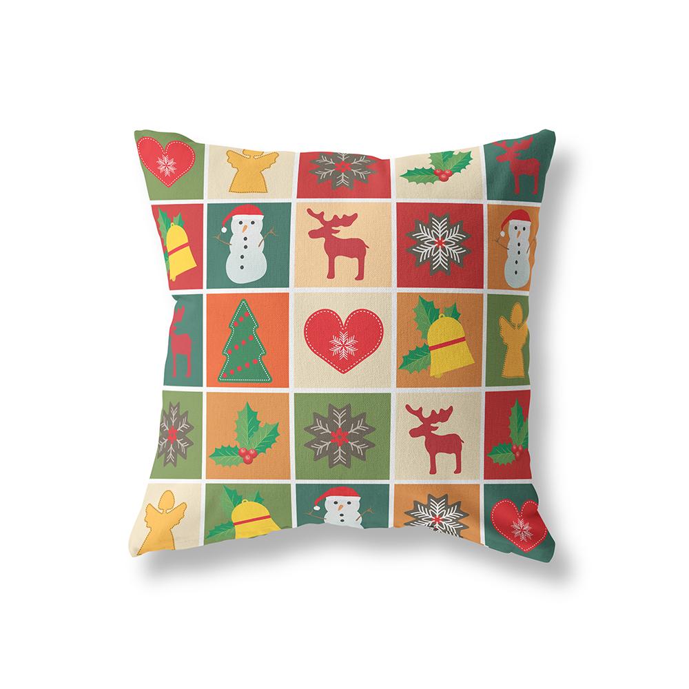Рождественская тема с принтом, полиэстеровый чехол для подушки, украшение для дома, гостиной, дивана, квадратная подушка, наволочка