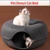 Four Seasons Pet Breathable Donut Cat Bed Zipper Closure Interactive Cat Litter Cat Training Toy Pet Supplies Accessories