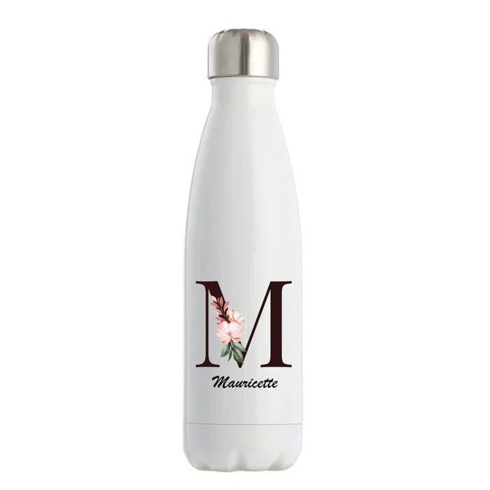 Planetee Bouteille isotherme Mauricette - Gourde prénom femme conservation chaleur double paroi isolante et réutilisable - Idée