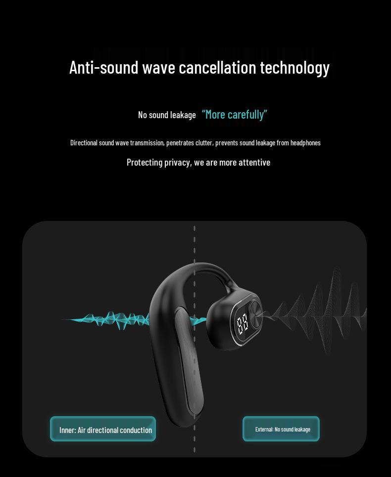 Беспроводные Bluetooth-наушники M35 с открытым ухом и воздушной проводимостью для спорта и бега со стереозвуком 5.3.