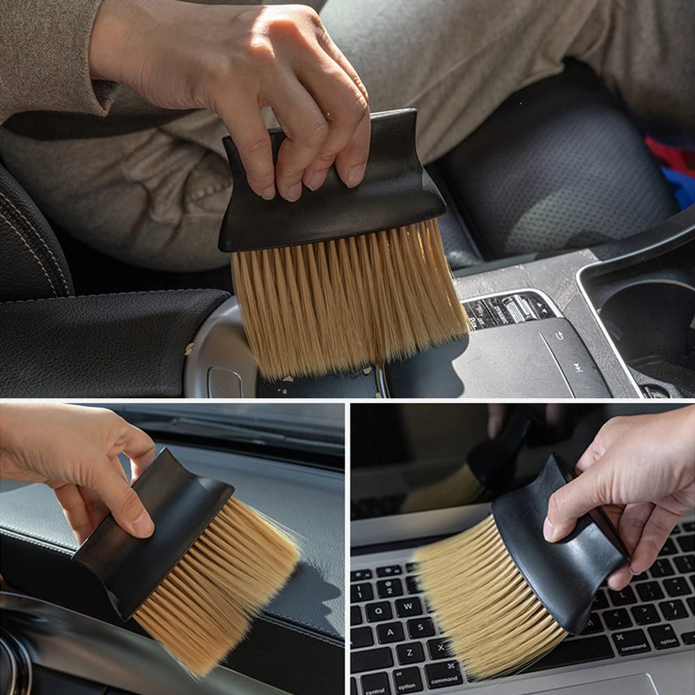 Automotive Interior Dust Car Cleaning Brush Soft Bristle Detail Brush Dusting Tool for Car Air Conditioning No Brush, Duster, Dashboard, Vents,