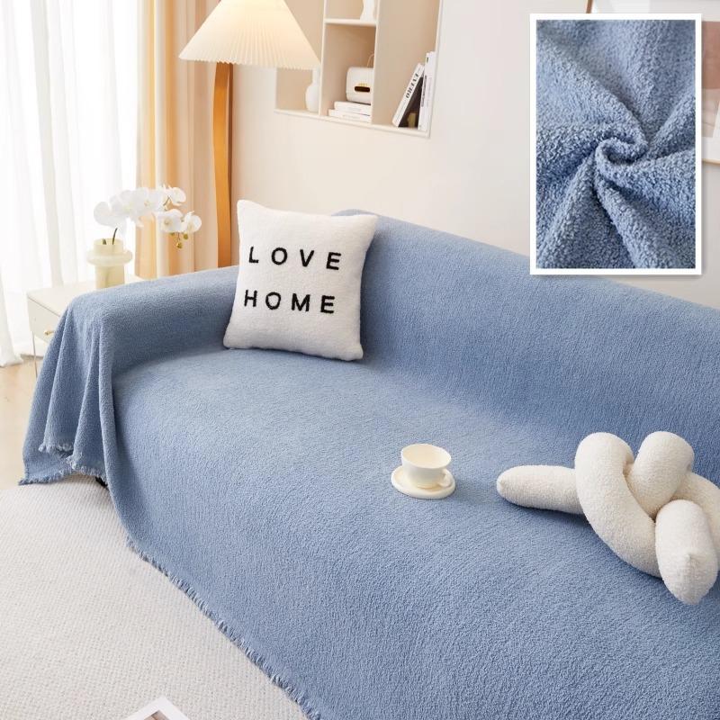 Полотенце для дивана из синели, полный тканевый чехол, универсальный плюшевый ковер на четыре сезона, нескользящий чехол, одеяло, устойчивое к царапинам кошки