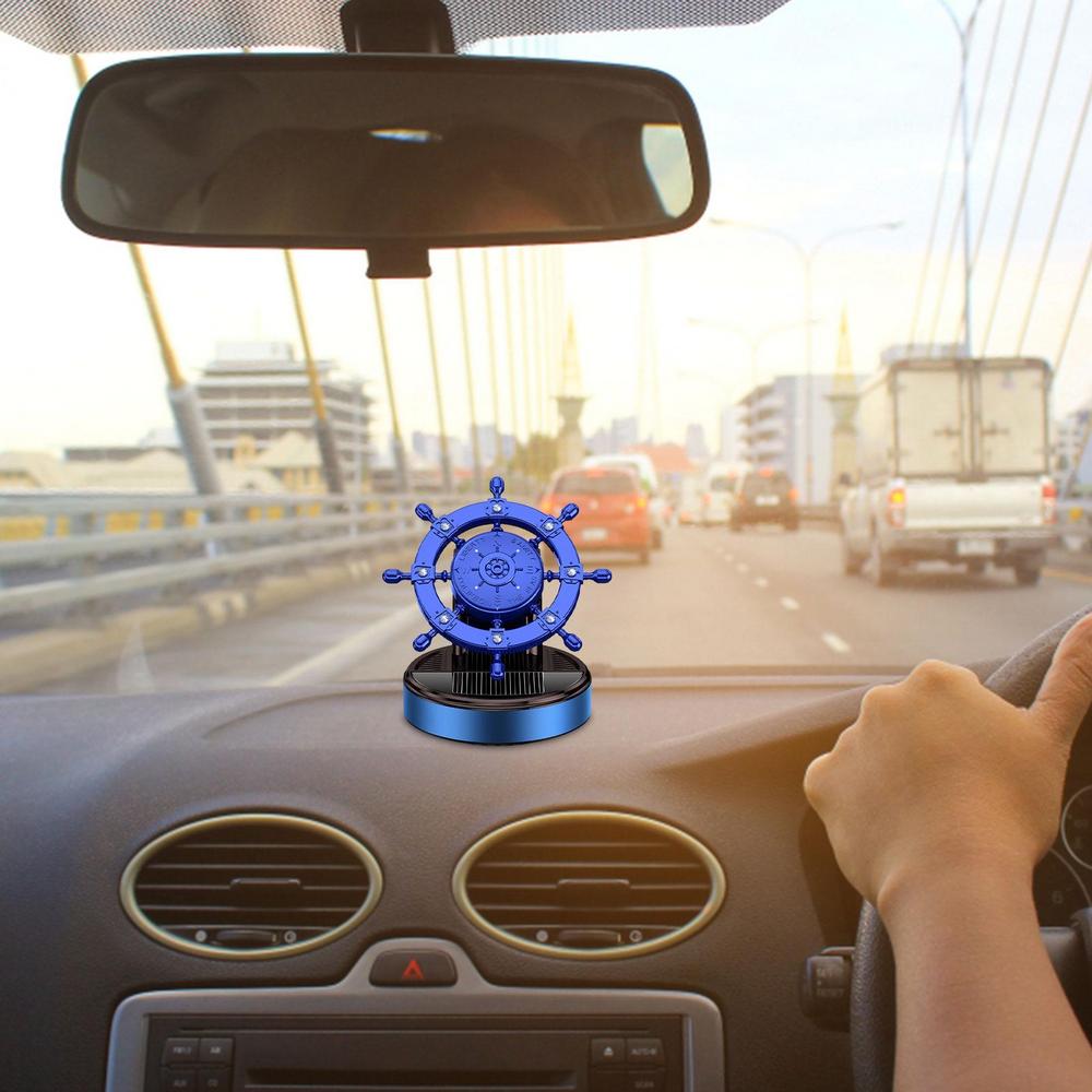 Автомобильный диффузор для ароматерапии, вращающийся солнечный металлический руль, ароматизатор для приборной панели автомобиля, украшение для домашнего офиса, рабочего стола