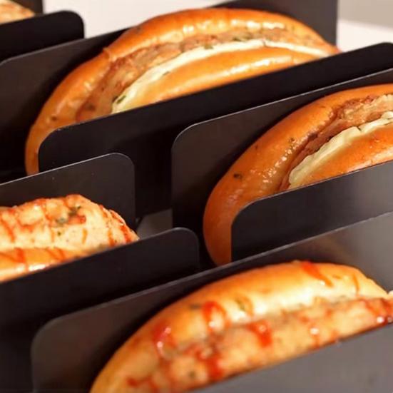 Pork Chop Bun Mold Non-stick U-shaped Bread Mold Carbon Steel Heat-resistant Biscuit Mold for Oven Use Home Baking Enthusiasts