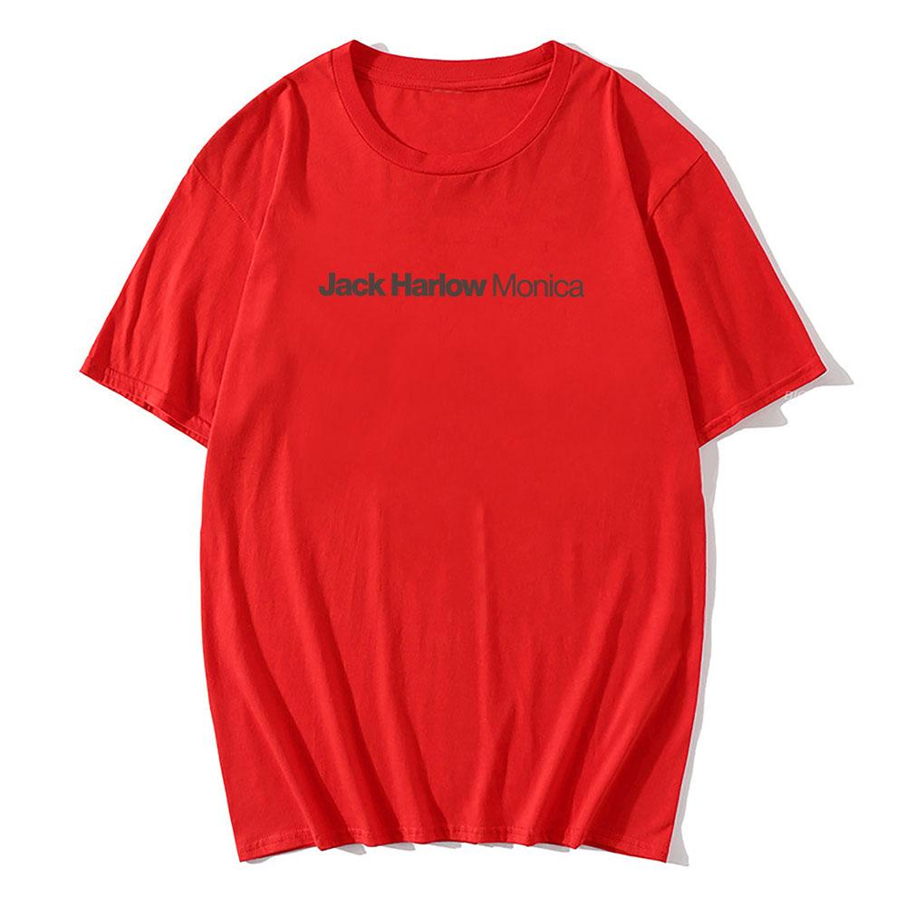 Jack Harlow Monica T-shirt Album Design Graphic Print Tees Short Sleeve 100Cotton Male/Female Tshirts Streetwear Soft Casual Anime T-shirt summer Tops
