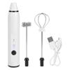 Small Electric Whisk Handheld Mini Foamer for Coffee Latte Hot Chocolate USB ChargingWhite
